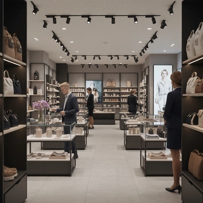 Modern retail store interior with stylish displays and good lighting