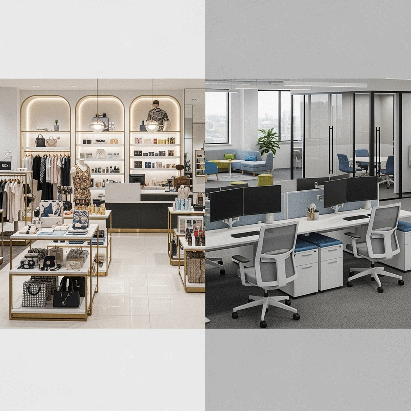 Retail Shop Design vs. Commercial Office Fitout: Key Differences Explained